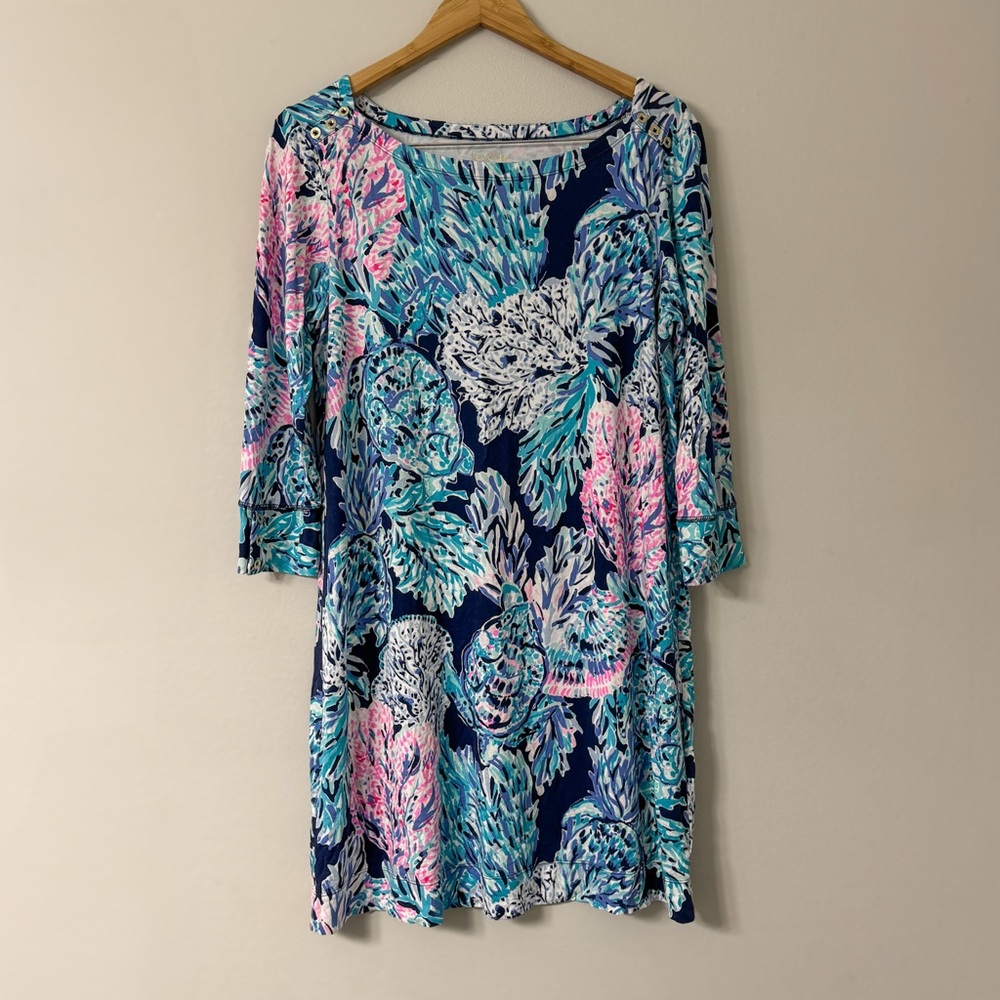 Lilly Pulitzer Sophie Dress | High Tide Navy Party in Paradise | XL
